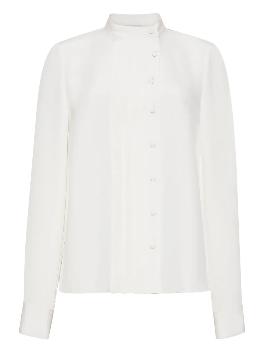 Adam Lippes Alina pleated long-sleeve blouse | White | Image 1