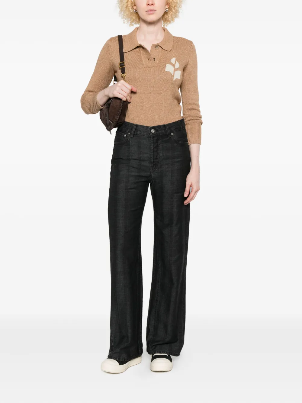 Maison Etoile polo-neck sweater - Beige