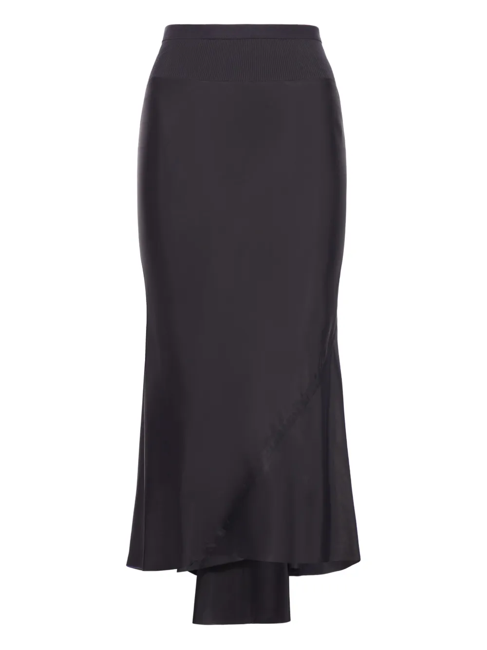 Rick Owens draped-detail asymmetric-hem skirt - ブラック Rick Owens draped-detail asymmetric-hem skirt - ブラック