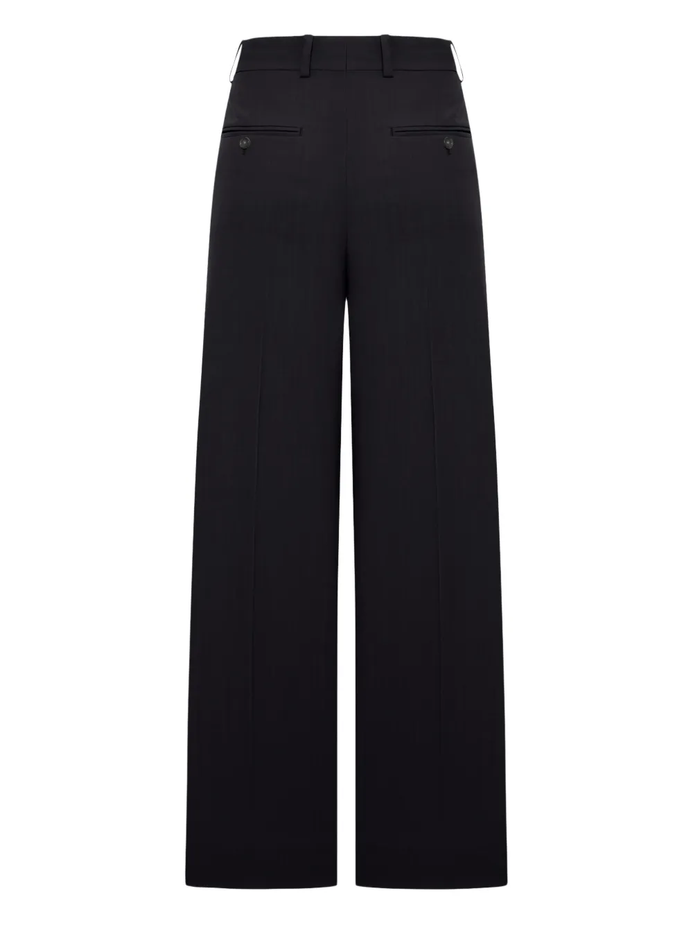TOTEME Wollen broek met wijde pijpen - Zwart