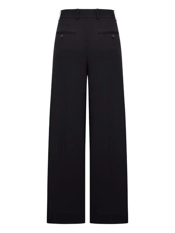 TOTEME wide-leg Wool Trousers | Black | FARFETCH
