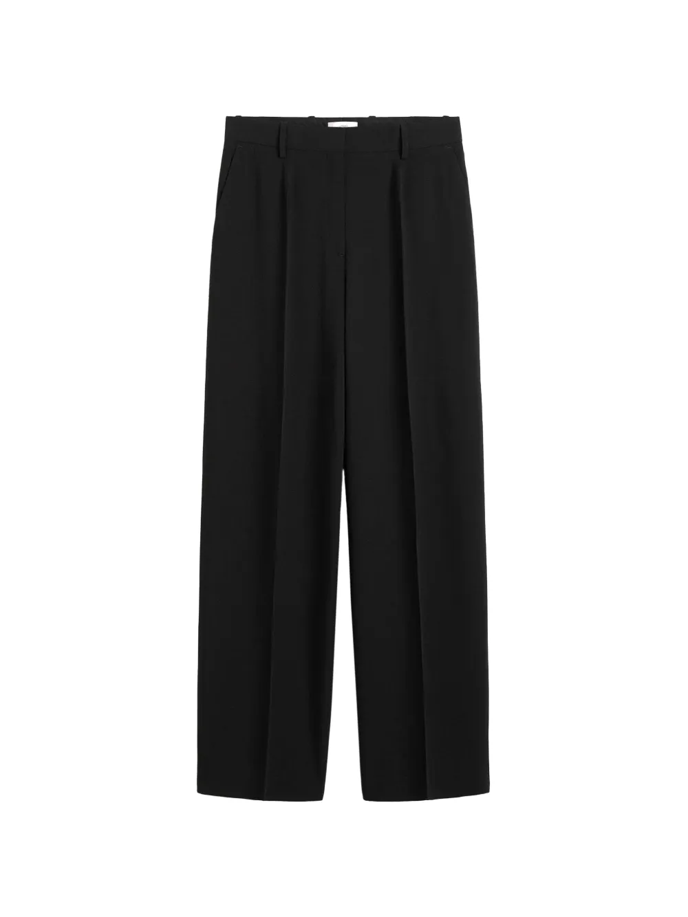 TOTEME Wollen broek met wijde pijpen Zwart
