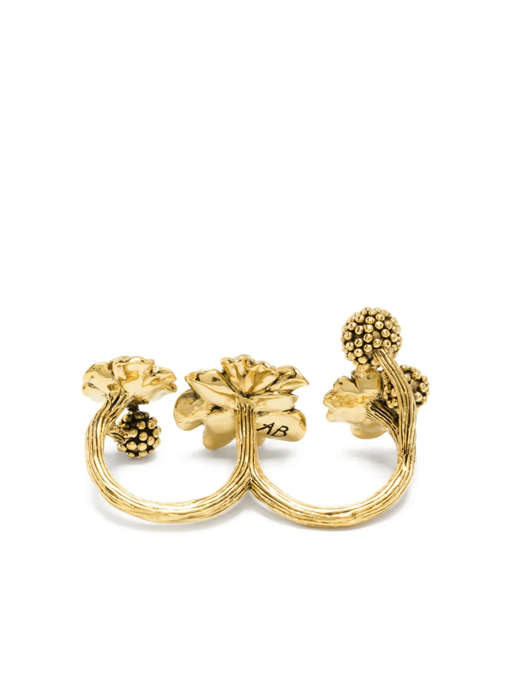 Aurelie Bidermann 18K yellow gold Anthos double ring - Goud