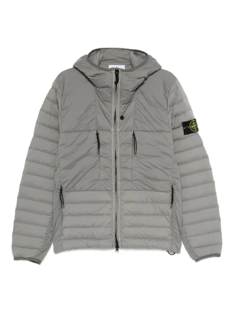 Stone Island hooded quilted jacket