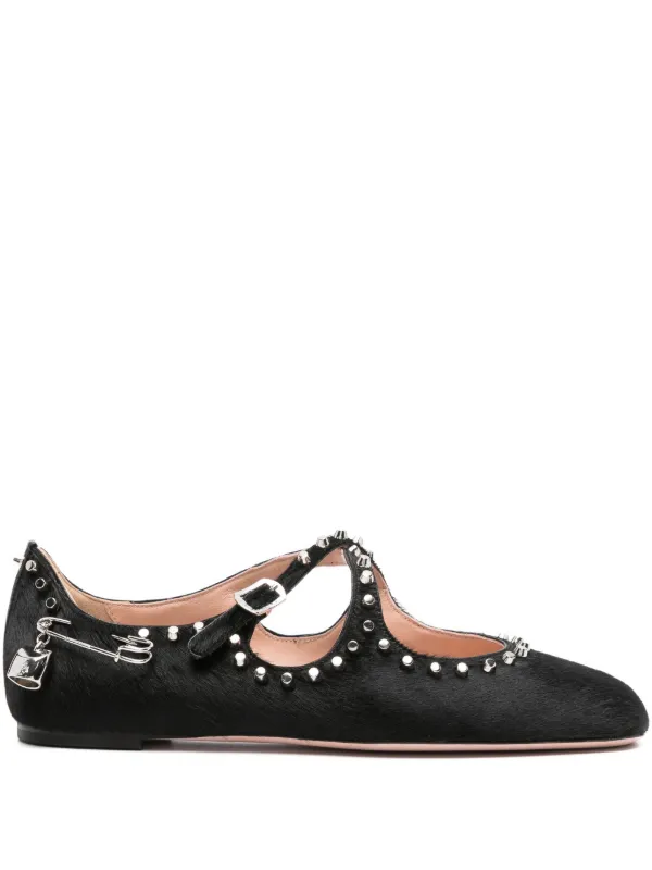 Bally Leather Ballet Flats in Black