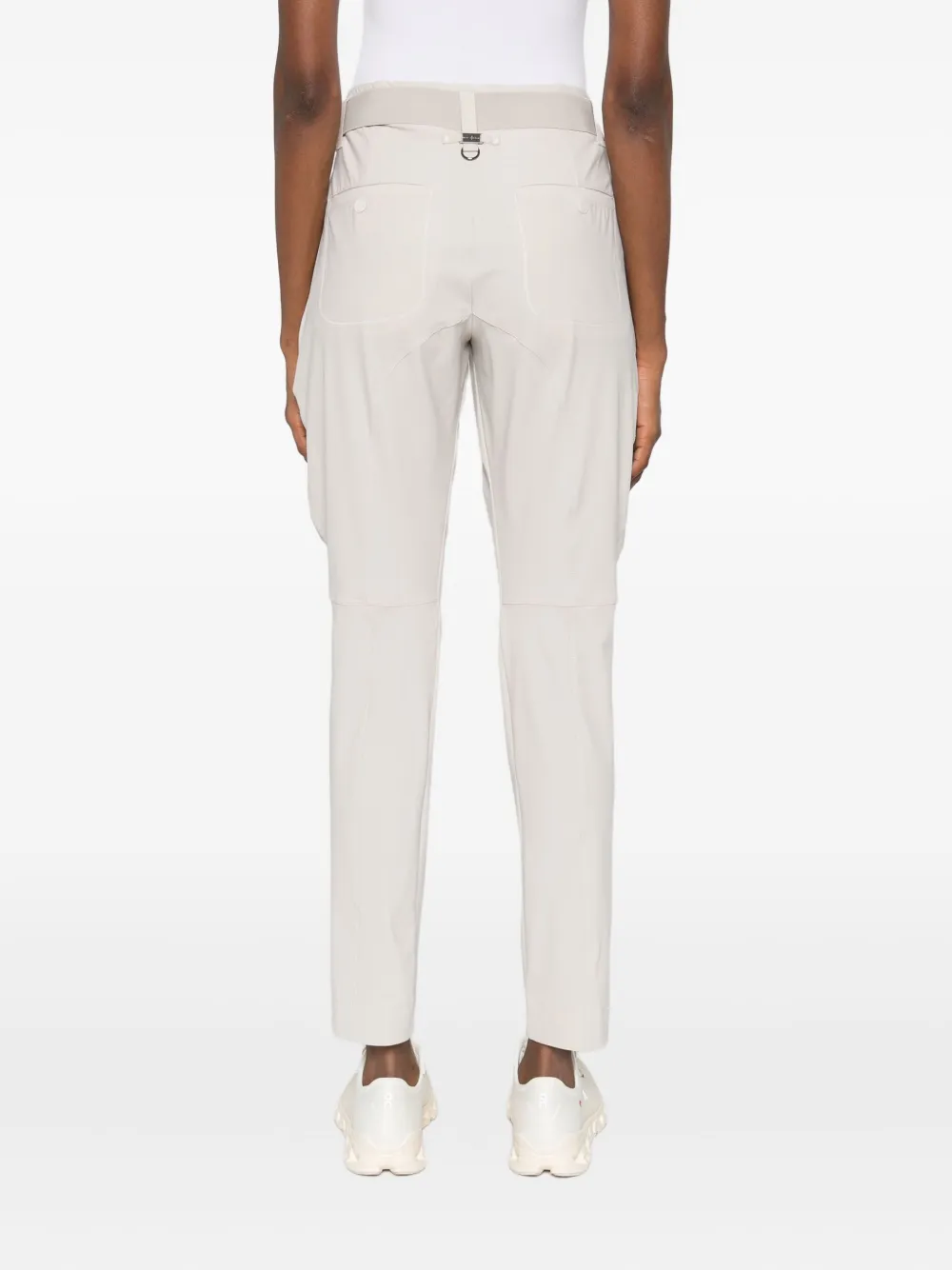 High Belted Trousers In Neutral