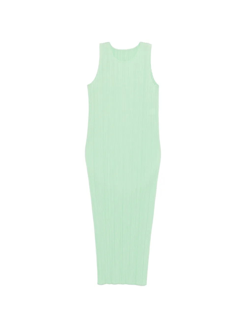Pleats Please Issey Miyake pleated sleeveless dress - Verde