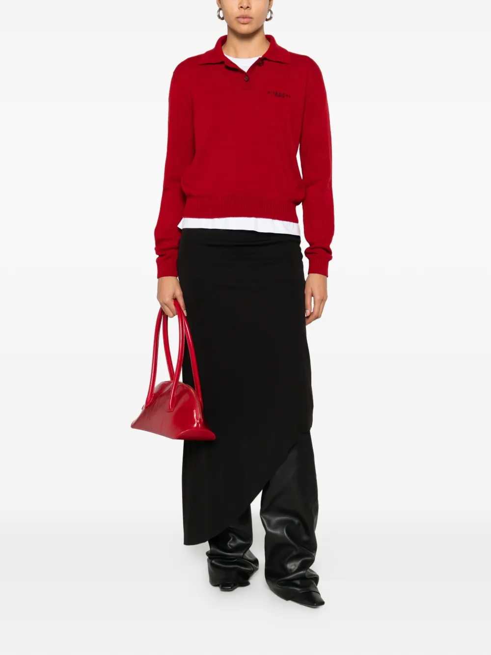 Givenchy Polotop met lange mouwen - Rood