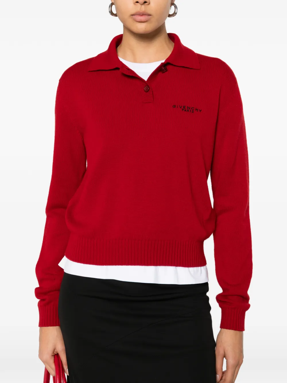 Givenchy Polotop met lange mouwen Rood