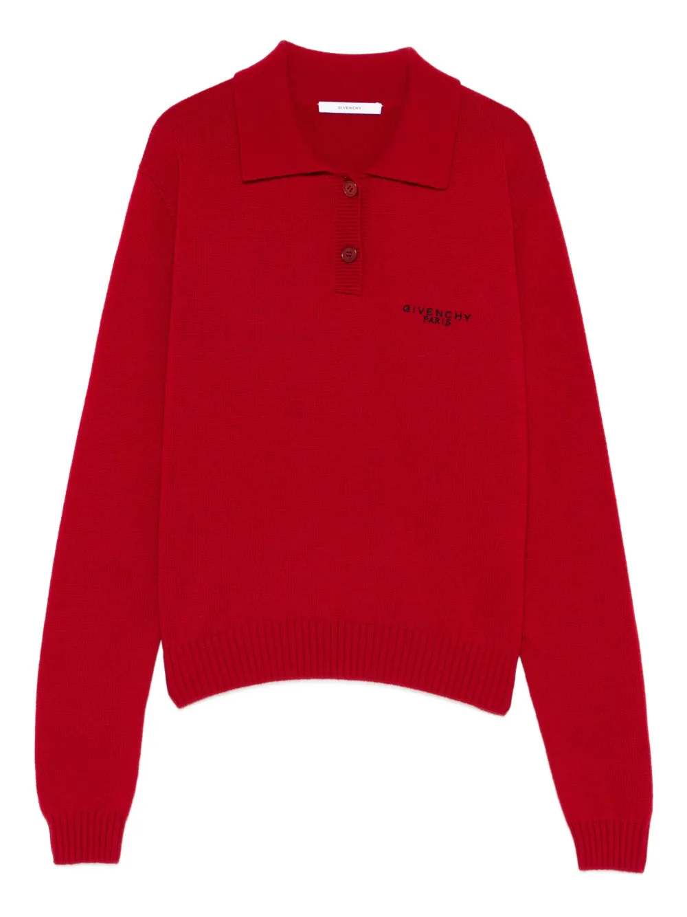 Givenchy long-sleeves polo top - Rosso