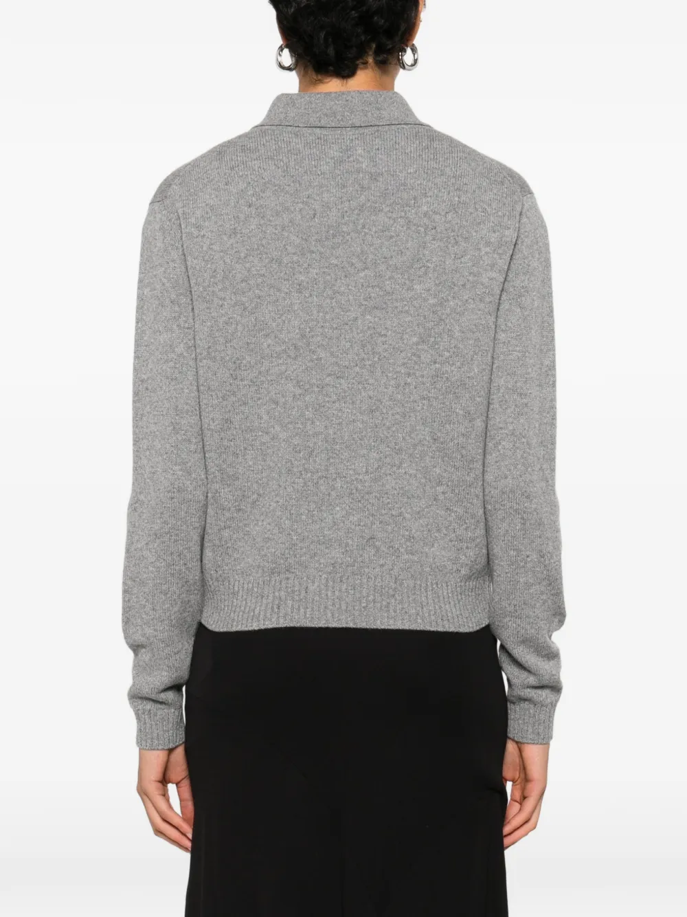 Givenchy Gebreide polotop met lange mouwen Grijs