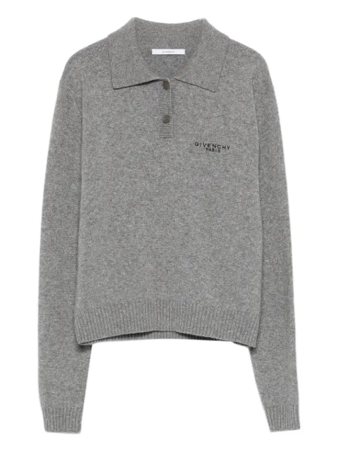 Givenchy long-sleeve knitted polo top
