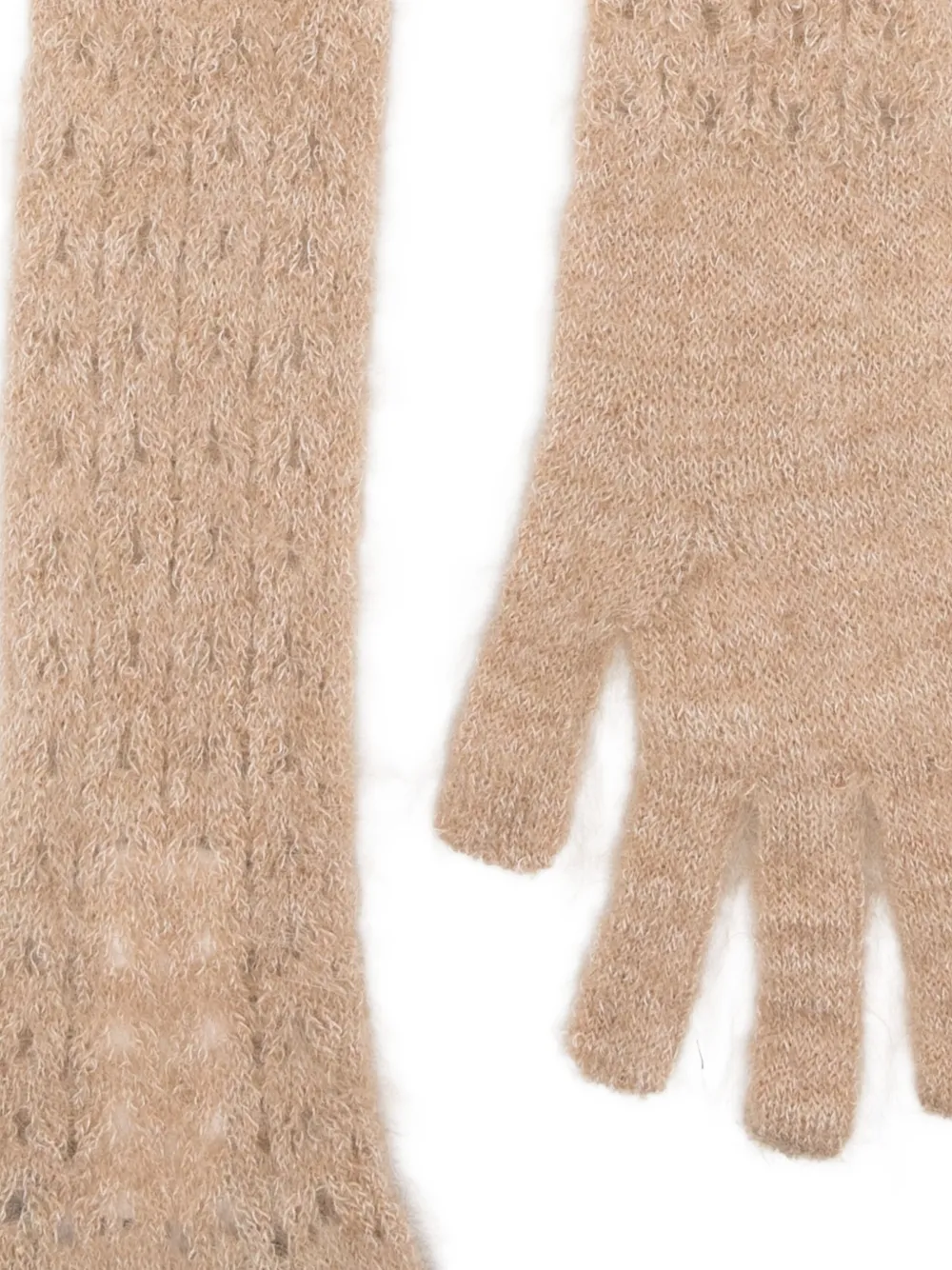 Fabiana Filippi Long-fingerless Gloves In Neutral