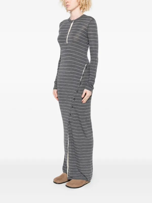 gray striped maxi dress Z Supply Romy Striped Maxi Dress, L