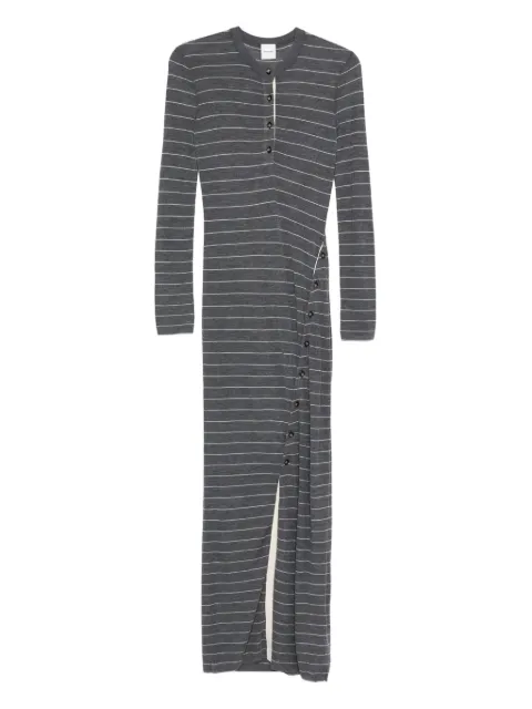 Nanushka Dakoa striped button-front maxi dress