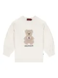 Aigner Kids teddy-bear long-sleeves sweatshirt - White