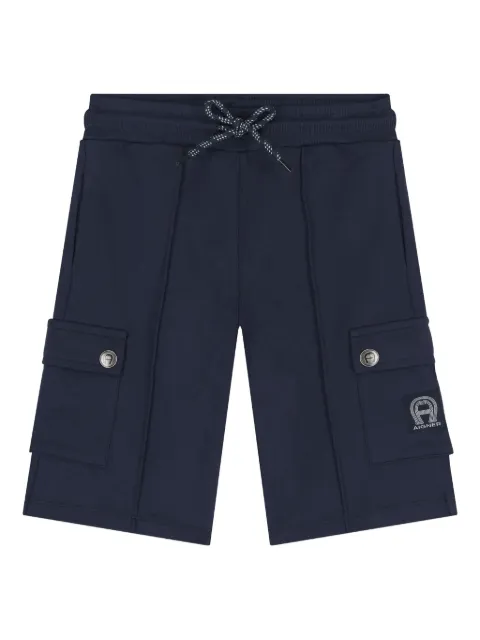 Aigner Kids logo-patch cargo shorts