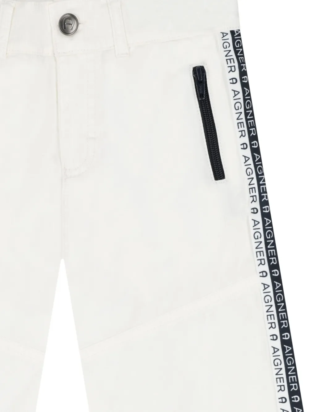 Aigner Kids logo-tape zip-pocket shorts | Boys Casual Shorts | Image 2
