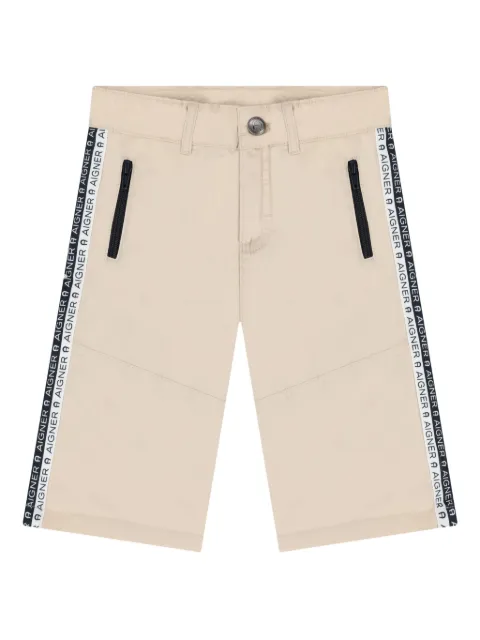 Aigner Kids logo-detail panelled shorts
