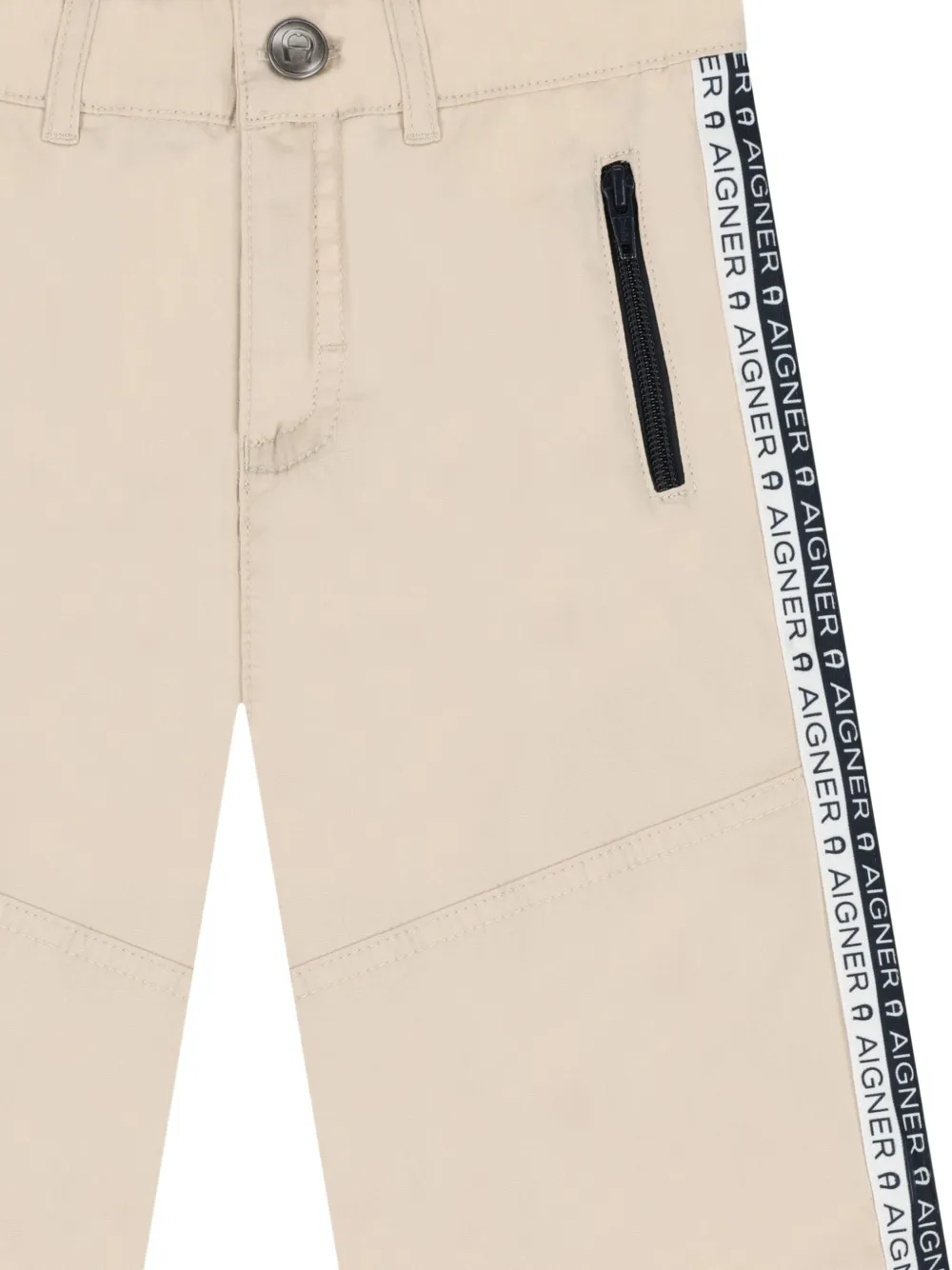 Aigner Kids Shorts met logodetail en vlakken Beige