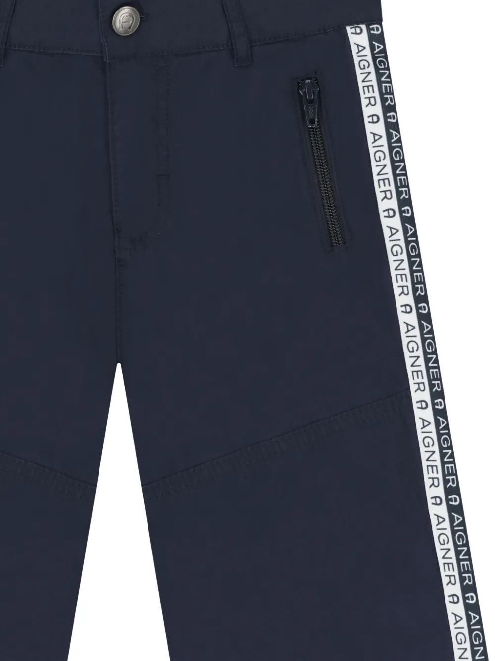 Aigner Kids Shorts met logoband en vlakken Blauw