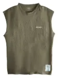 Satisfy MothTech™ distressed sleeveless vest - Green