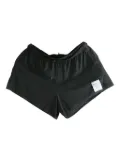 Satisfy Space-O™ 5"" perforated elastic-waist shorts - Black