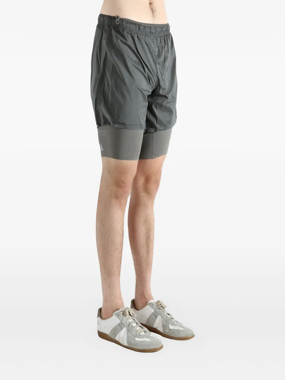 Satisfy Coffeethermal 8" Layered Shorts In Gray