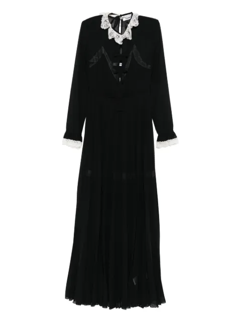 Vivetta lace-trimmed pleated maxi dress