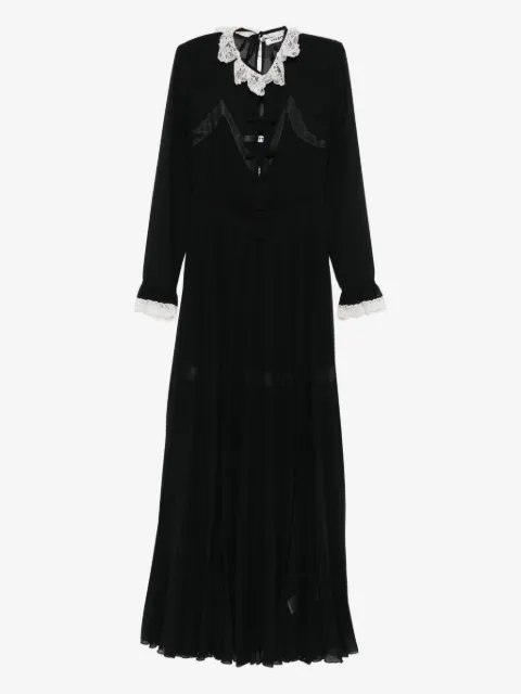 Vivetta lace-trimmed pleated maxi dress