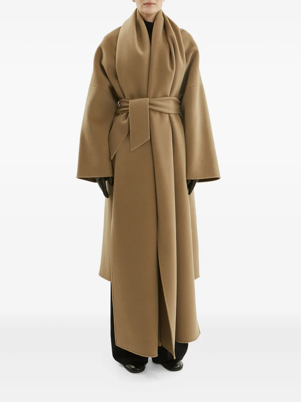 La Collection Wool Scarf In Brown
