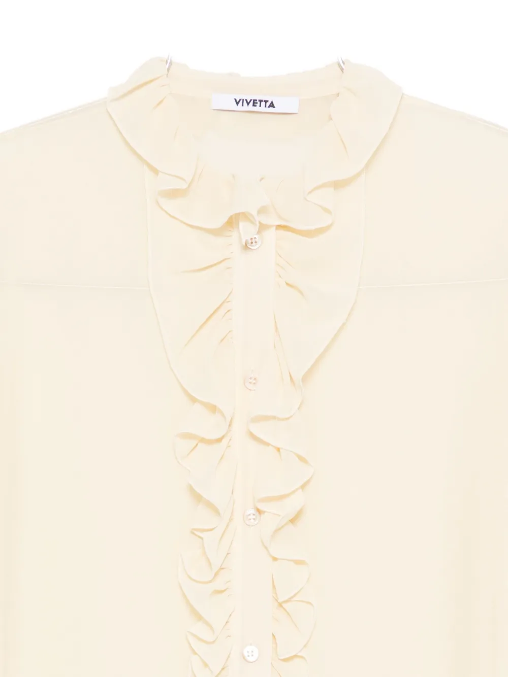 Vivetta Ruffled Silk Blouse In Neutral