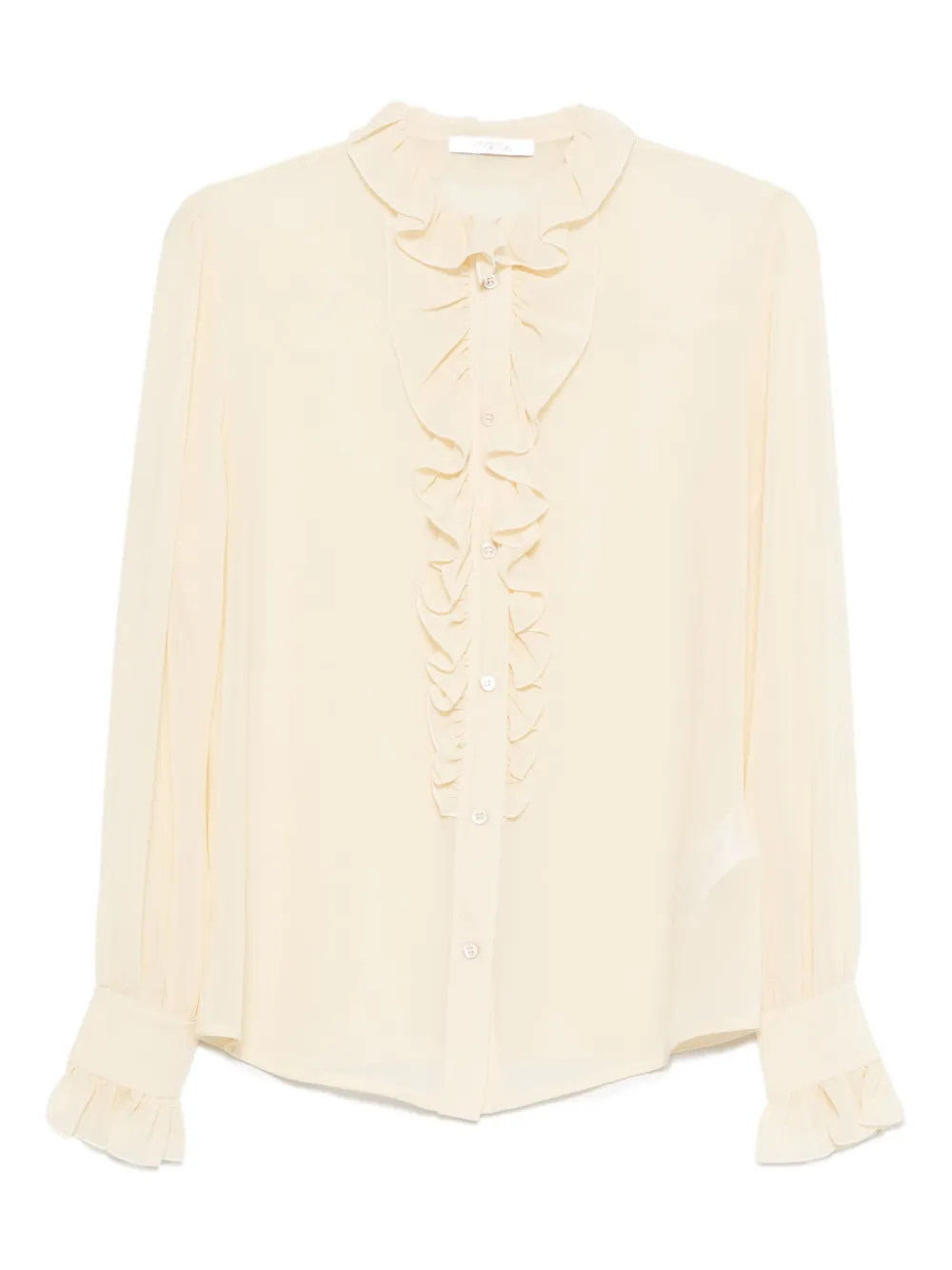 Vivetta ruffled silk blouse | Neutrals | Image 1