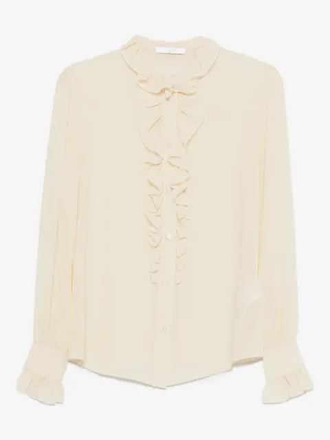 Vivetta blusa de seda con volantes