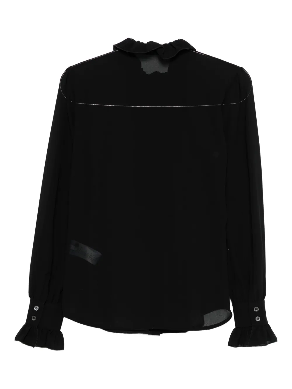 Vivetta ruffled high-neck blouse - Zwart