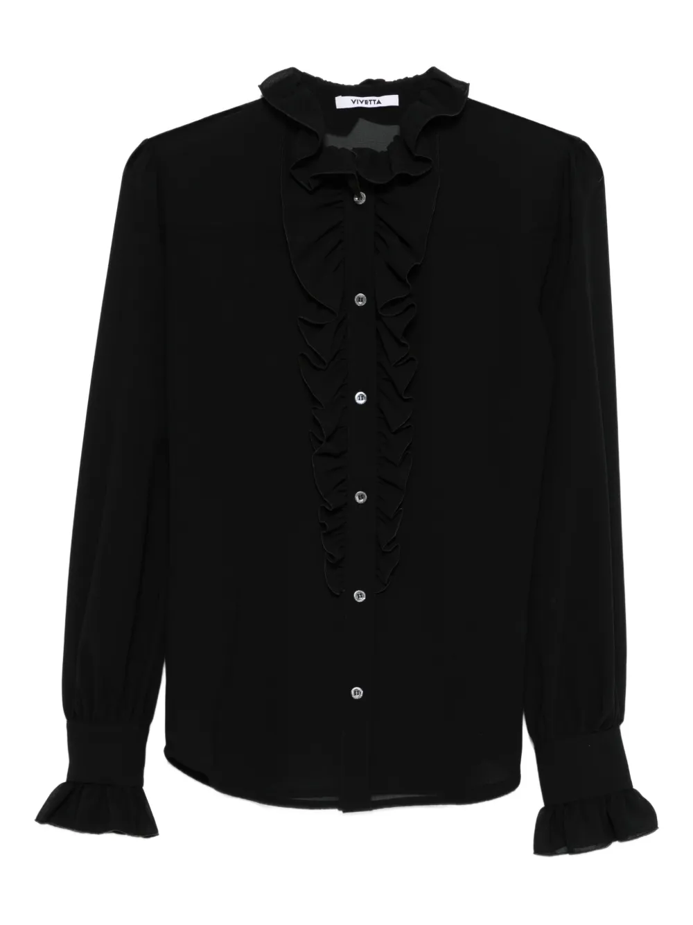 Vivetta ruffled high-neck blouse | Black | Image 1