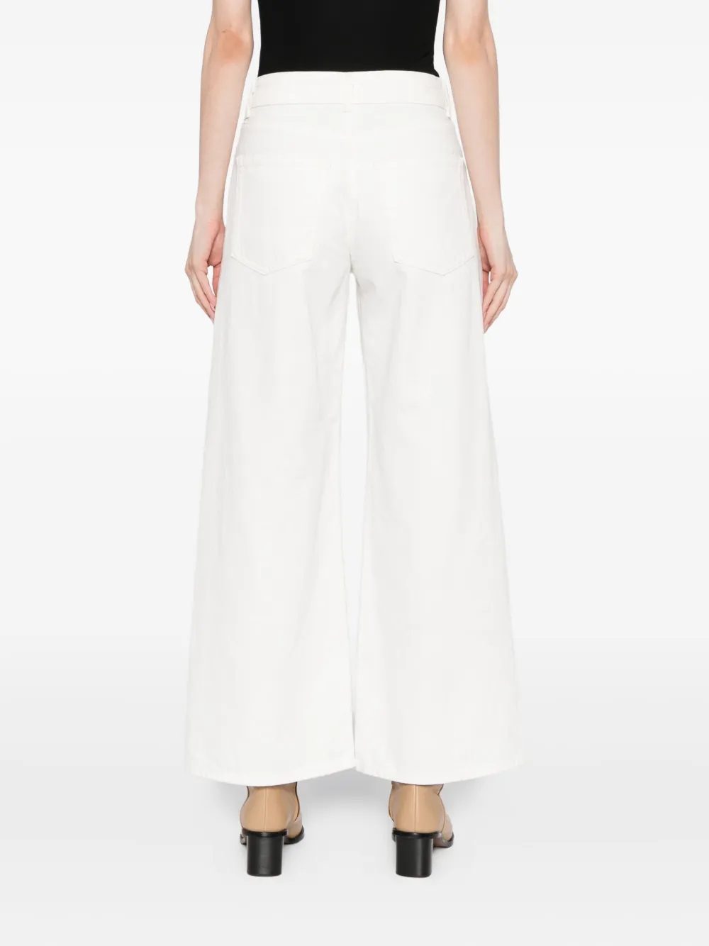 Nili Lotan Marlene Jean Cream In Metallic