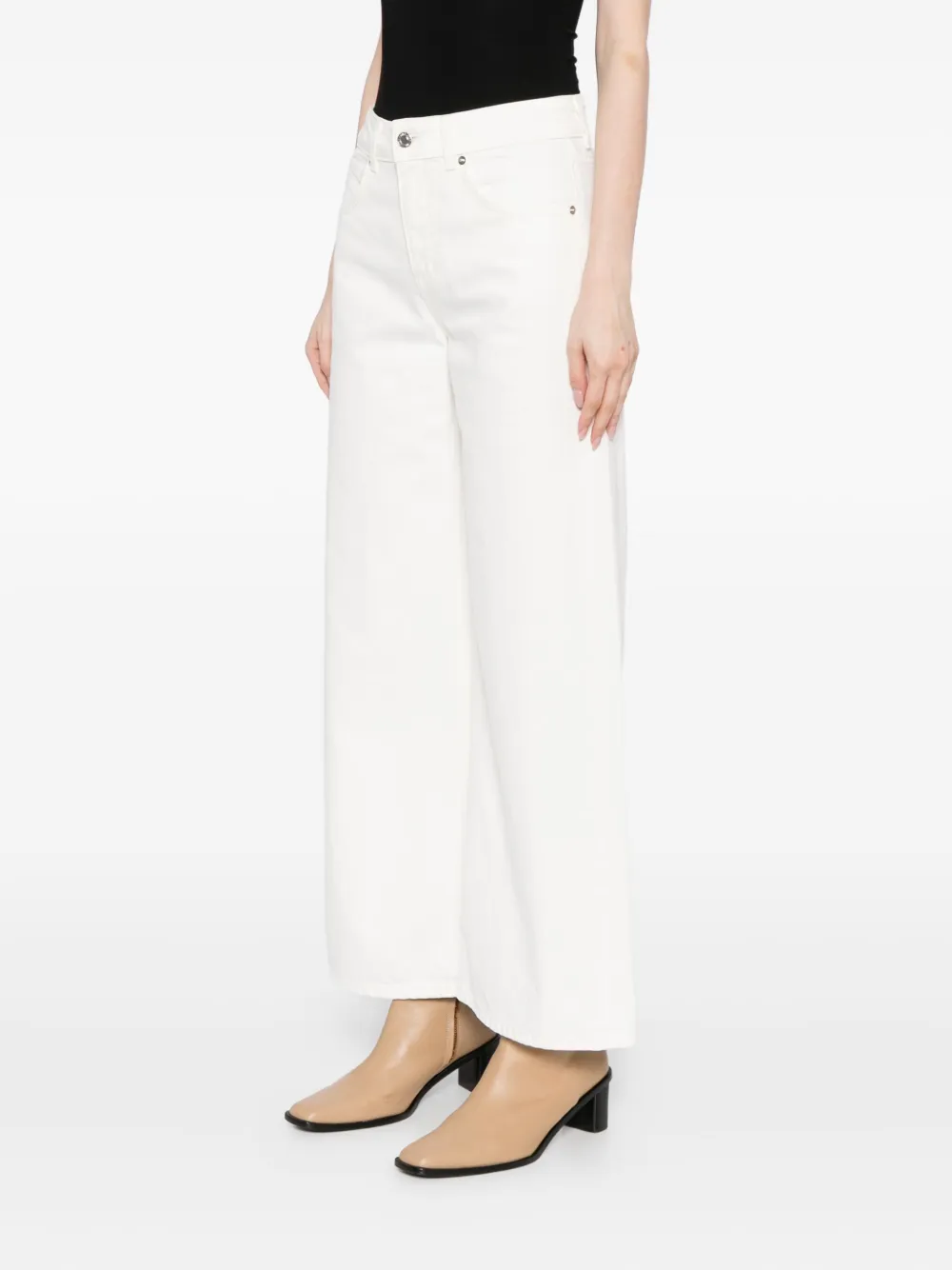 Nili Lotan Marlene Jean Cream In Metallic