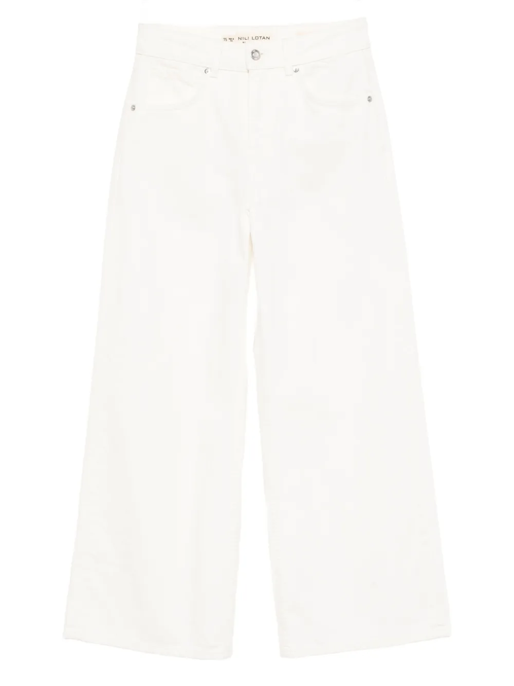 Nili Lotan Marlene Jean Cream In Metallic