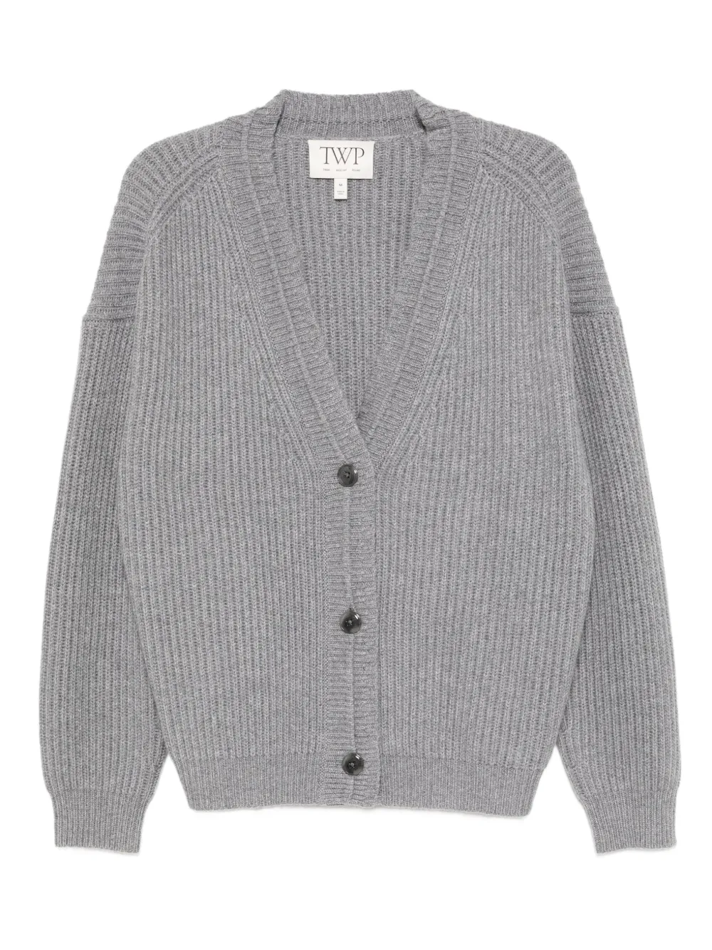 TWP ribbed cashmere cardigan | Grey | Image 1