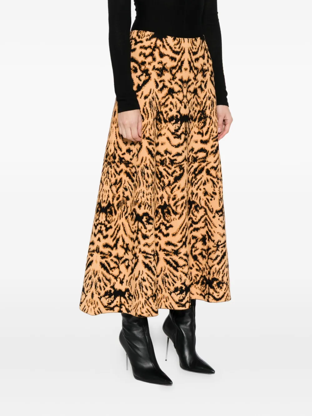 Ulla Johnson Lani Jacquard Midi Skirt In Yellow