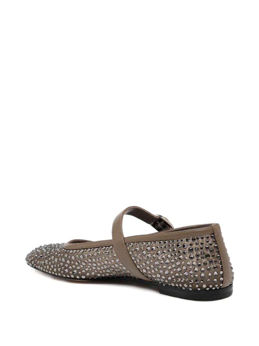 Le Monde Beryl crystal-embellished ballet flats Brown