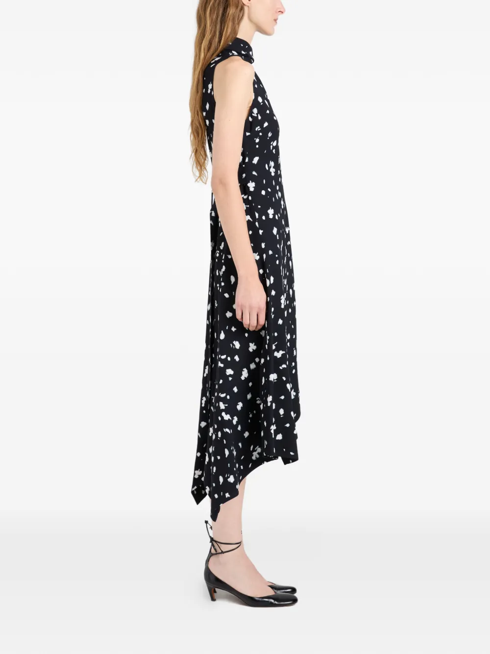 Proenza Schouler Devora midi-jurk Zwart