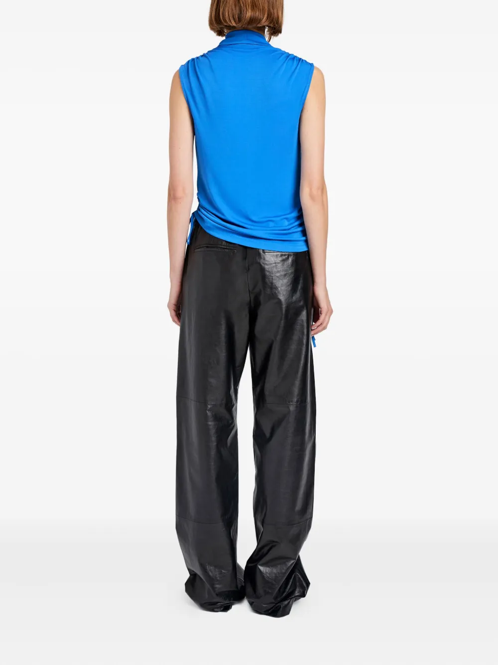 Proenza Schouler White Label Elna top met col en trekkoord Blauw