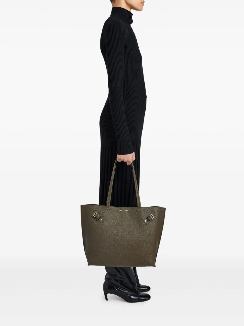 Proenza Schouler Days shopper van bewerkt leer met gespdetail Groen