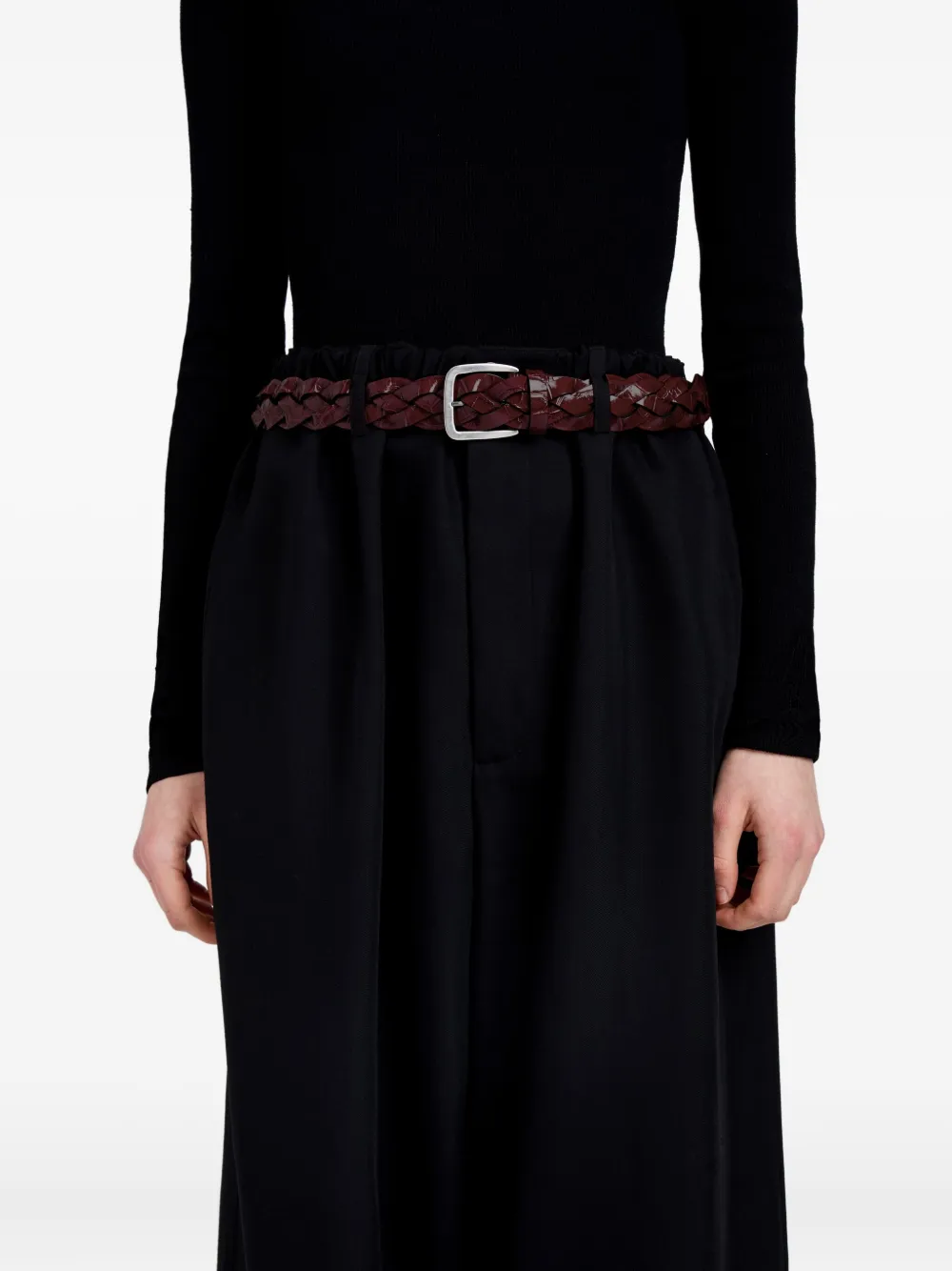 Proenza Schouler wide braided calfskin belt | Red | Image 1