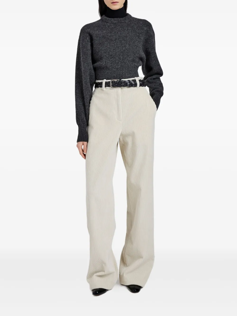Proenza Schouler Ribfluwelen broek - Beige