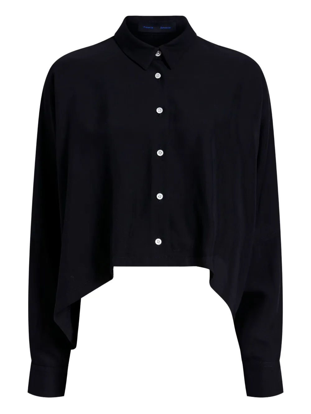 Proenza Schouler draped button-up shirt | Black | Image 1