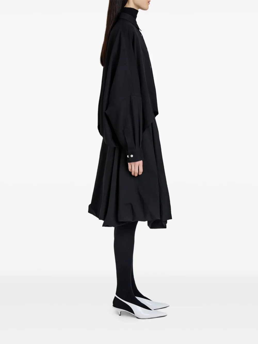 Proenza Schouler Draped Button-up Shirt In Black