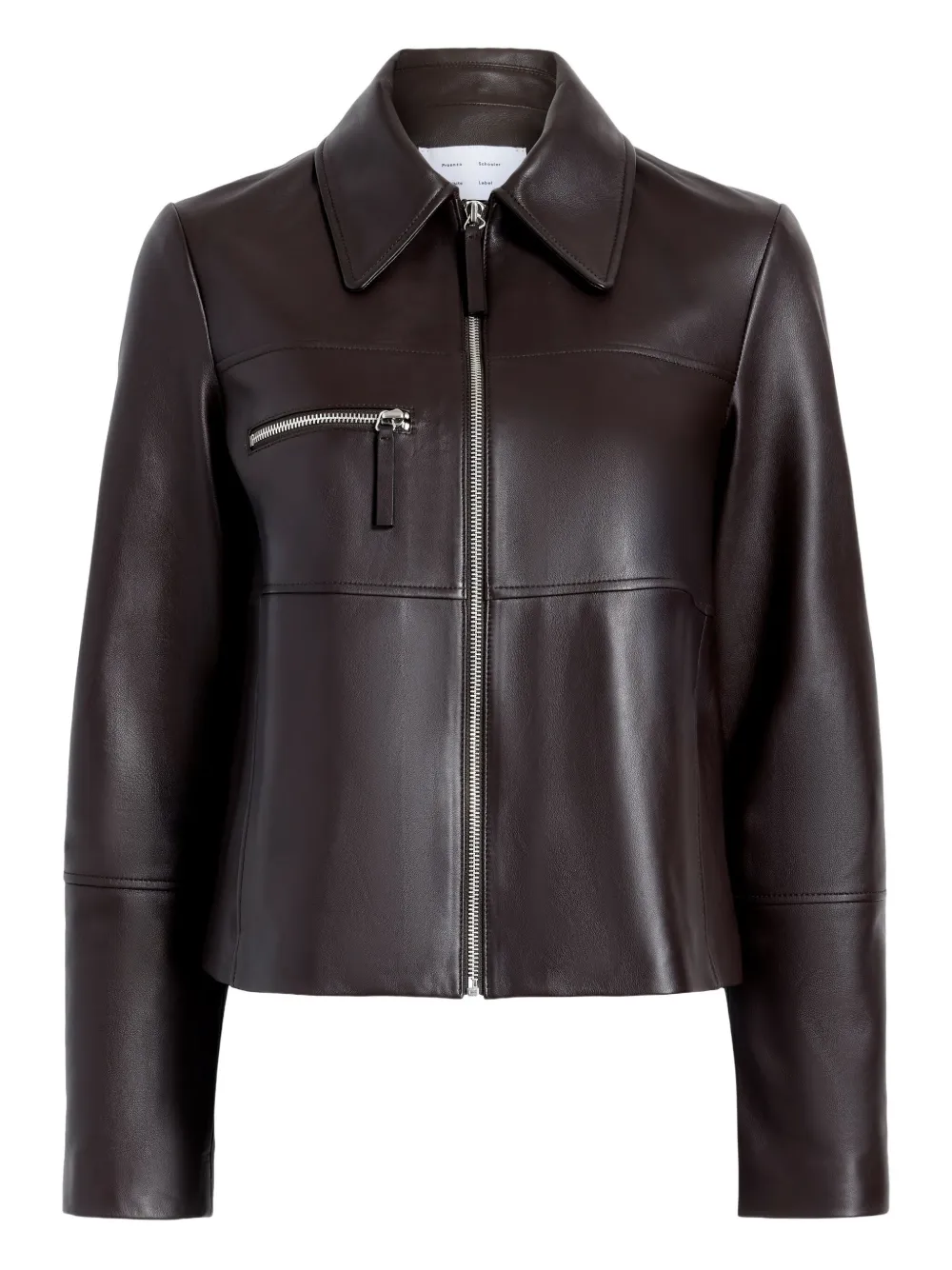 Proenza Schouler White Label Annabel zip-front leather jacket | Brown | Image 1